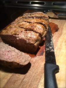 Slicing half cooked meatloaf is far easier than slicing raw meatloaf.