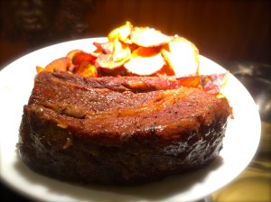 "Steak and fries" dinner with my braised short ribs and sweet potato & yucca chips.