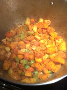 My butternut squash soup ingredients.