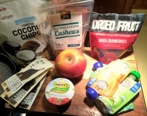 My clean food travel selections.