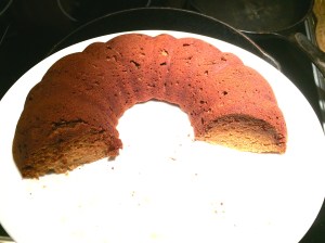 Half of my Paleo pound cake -- Sorry but it was going fast in this house before I could snap a photo!