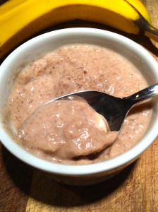 My banana tapioca pudding's texture will remind you of rice pudding.