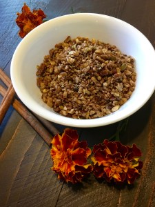 Closeup of the pumpkin spiced granola