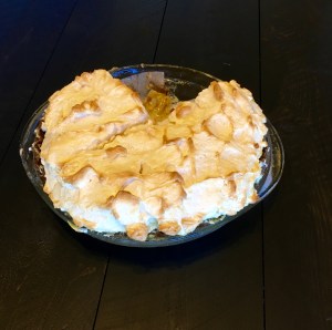 Lightly golden brown peaks adorn our key lime pie.